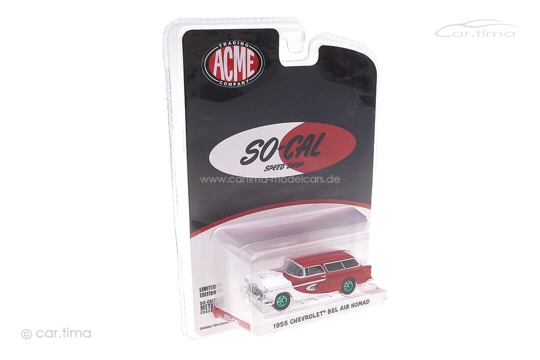 Chevrolet Bel air Nomad 1955 rot/weiß/grün ACME 1:64 GL-51340G
