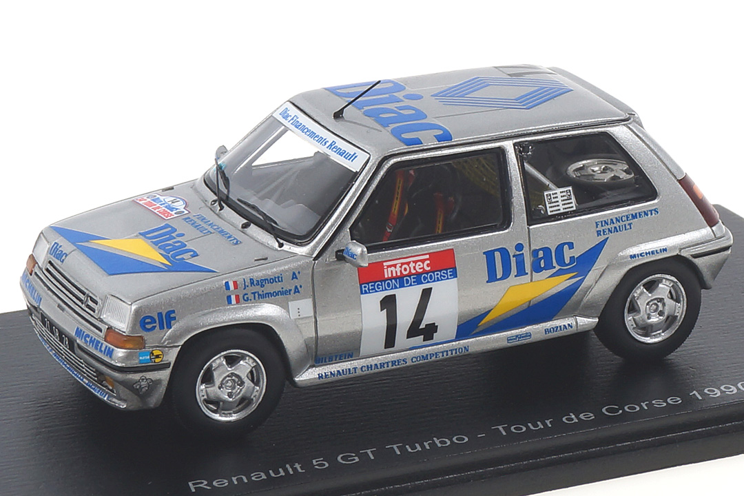 Renault 5 GT Turbo Tour de Corse 1990 Ragnotti/Thimonier Spark 1:43 S5556