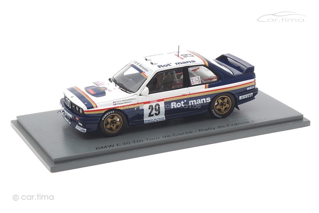 BMW E30 Tour de Corse Rallye de France 1991 Bernardini/Dran-Padovani Spark 1:43 S8489