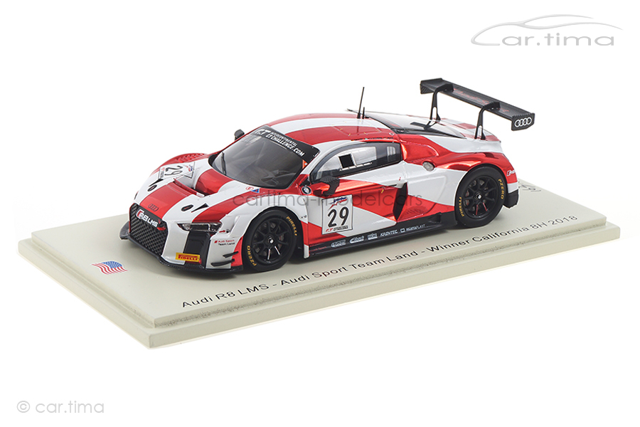Audi R8 LMS Winner 8h California 2018 Mies/Haase/van der Linde Spark 1:43 US082