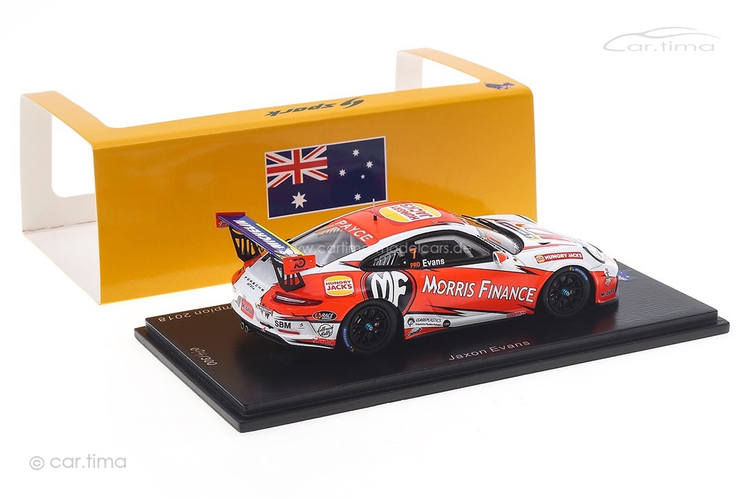 Porsche 911 (991) GT3 Cup Champion Carrera Cup Australien 2018 Evans Spark 1:43 AS032