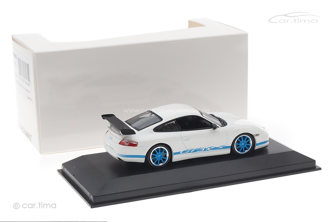 Porsche 911 (996) GT3 RS weiß/blau Minichamps 1:43 403062029