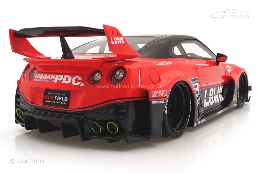 NISSAN 35GT-RR LB-Silhouette Works GT Ver.1 rot/schwarz TopSpeed 1:18 TS0354