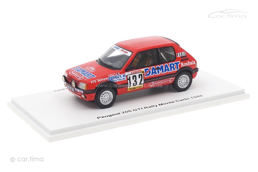 Peugeot 205 GTI Rally Monte Carlo 1986 Delecour/Pauwels Spark 1:43 S9456