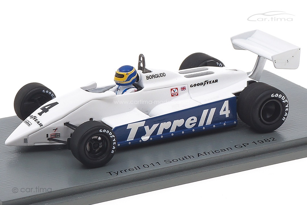 Tyrrell 011 GP Südafrika 1982 Slim Borgudd Spark 1:43 S7282