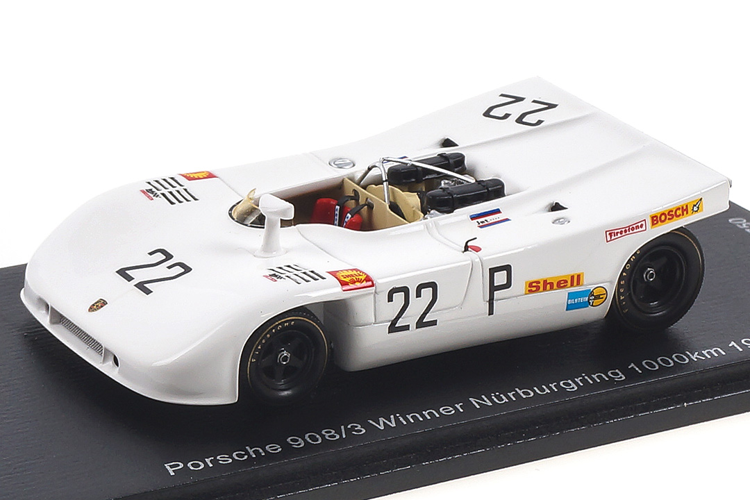 Porsche 908/3 Winner Nürburgring 1000km 1970 Elford/Ahrens Spark 1:43 SG512