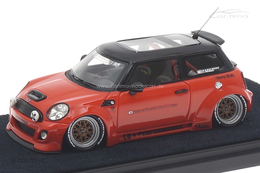 LB Nation Mini Cooper (R56) orange/schwarz Engup Models 1:43 343356-SO