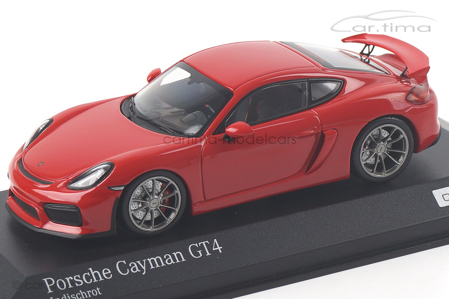 Porsche Cayman GT4 Indischrot Minichamps 1:43 CA04316069