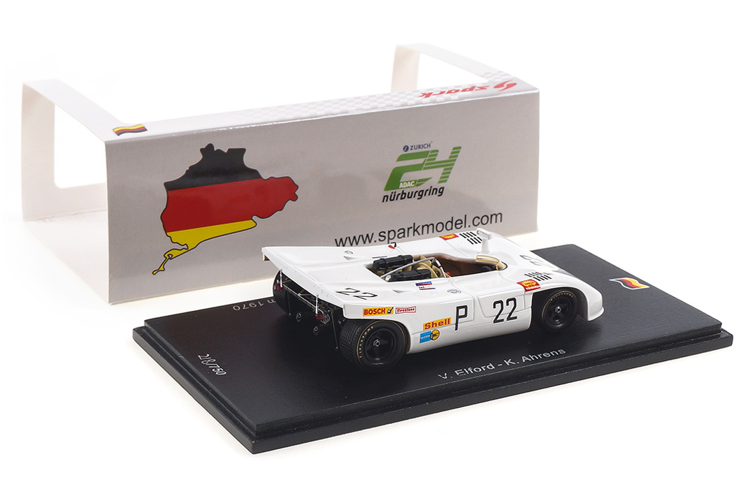 Porsche 908/3 Winner Nürburgring 1000km 1970 Elford/Ahrens Spark 1:43 SG512