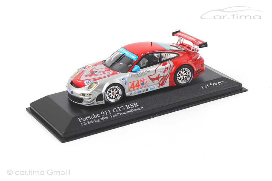 Porsche 911 (997) GT3 RSR 12h Sebring 2008 Davison/Law/Neiman Minichamps 1:43 400087844