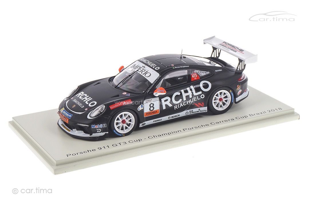 Porsche 911 GT3 Cup Champion Carrera Cup Brasilien 2018 Werner Neugebauer Spark 1:43 S8502