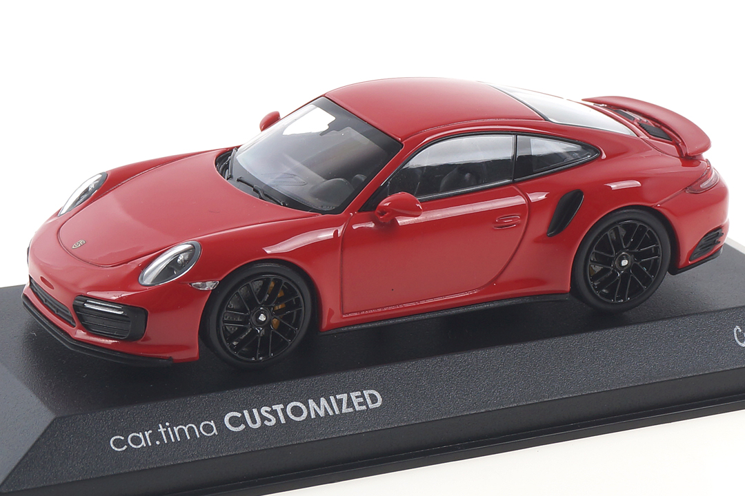 Porsche 911 (991 II) Turbo S Indischrot/Rad schwarz Minichamps car.tima CUSTOMIZED