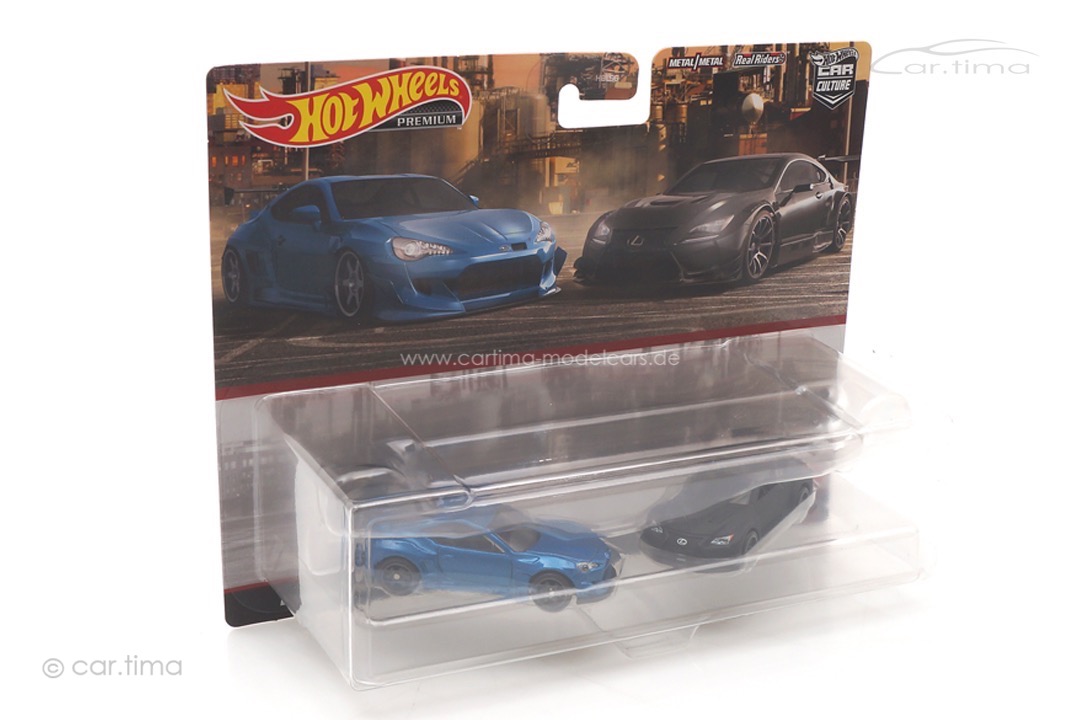 Premium 2-Pack Pandem Subaru BRZ Lexus RC F GT3 Car Culture Real Riders Hot Wheels 1:64  HBL96-HKF51