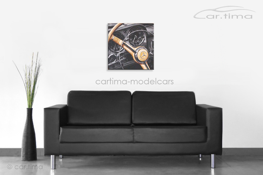 Kunstdruck auf Leinwand/Keilrahmen Mercedes-Benz 190 SL Interior 45x45 cm