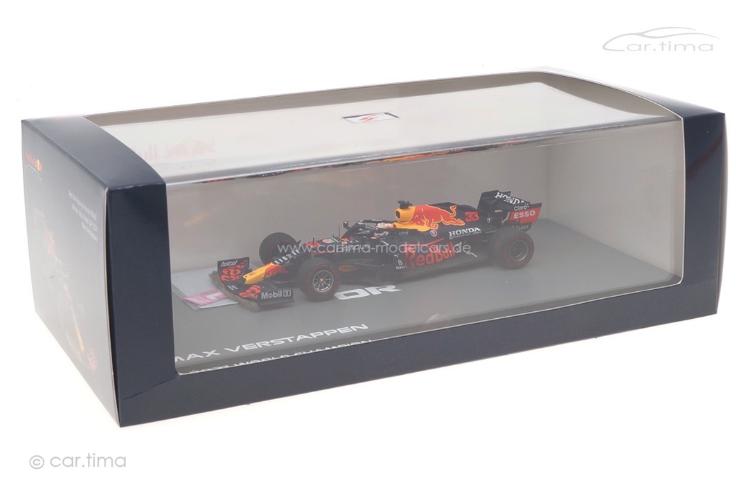 Red Bull Racing RB16B Winner GP Abu Dhabi 2021 Max Verstappen/pit board/No.1 board Spark 1:43 S7861