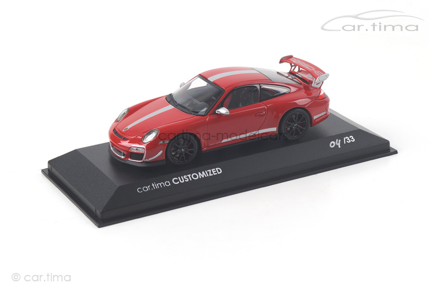Porsche 911 (997 II) GT3 RS 4.0 Indischrot/Rad schwarz Minichamps car.tima CUSTOMIZED