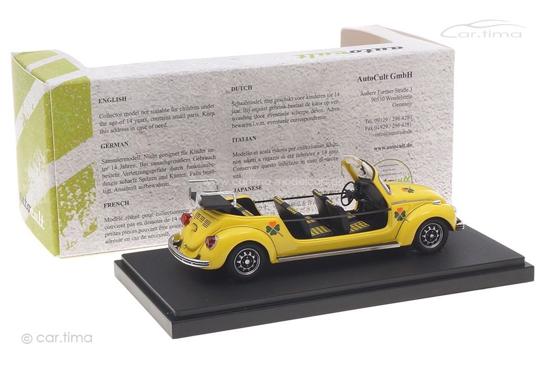 Volkswagen Maxikäfer 1973 gelb autocult 1:43 06051