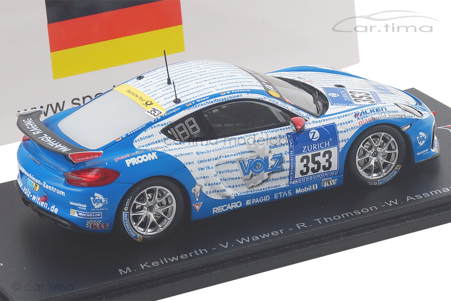 Porsche Cayman GT4 CS 24h Nürburgring 2016 Keilwerth/Wawer Spark 1:43 SG259