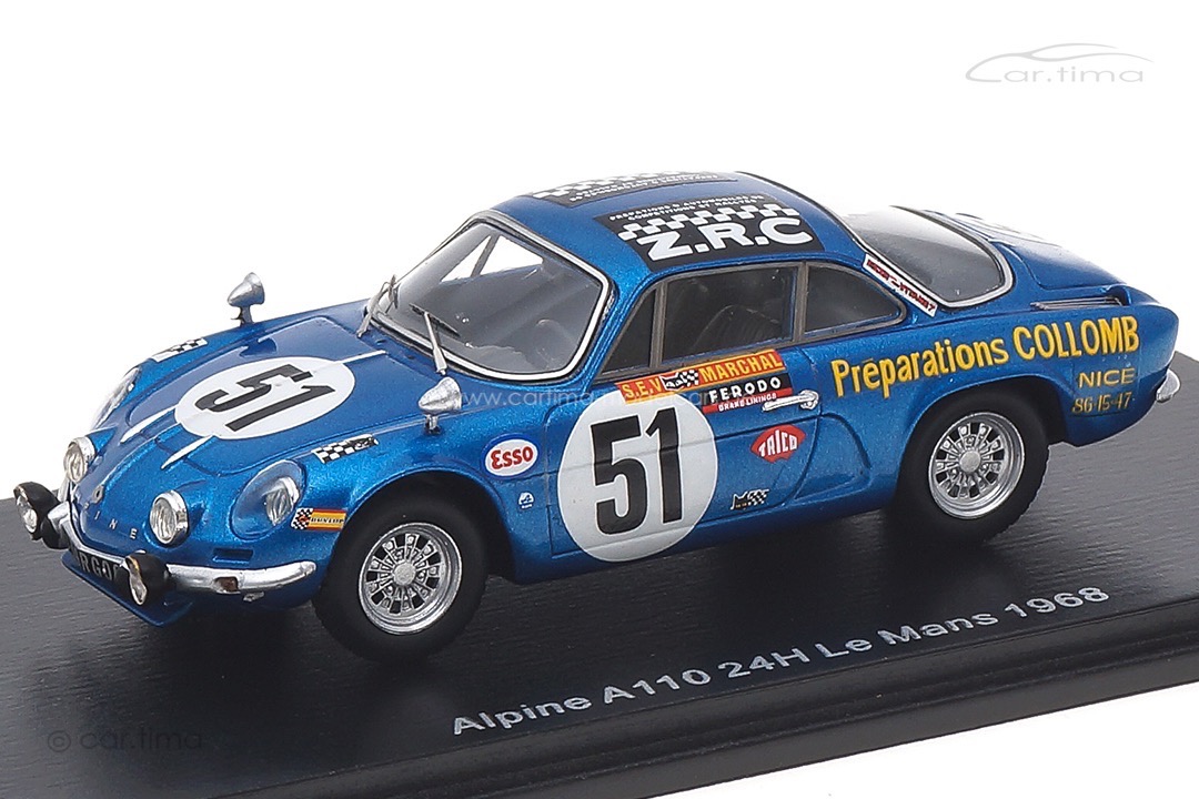 Alpine A110 24h Le Mans 1968 Collomb/Lacarreau Spark 1:43 S6103