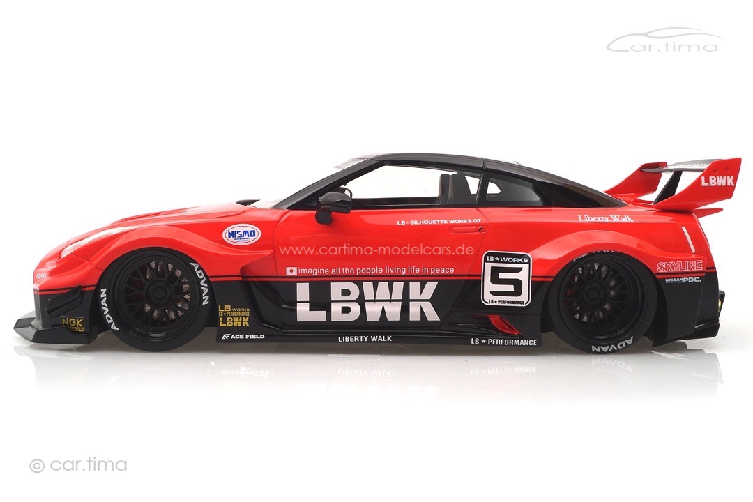 NISSAN 35GT-RR LB-Silhouette Works GT Ver.1 rot/schwarz TopSpeed 1:18 TS0354