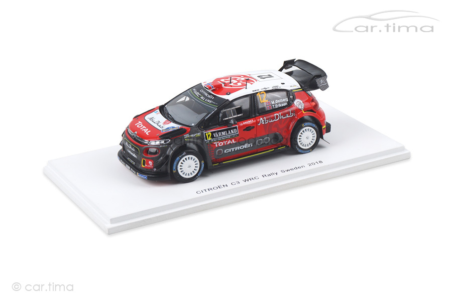Citroen C3 WRC Rally Sweden 2018 Ostberg/Eriksen Spark 1:43 S5965