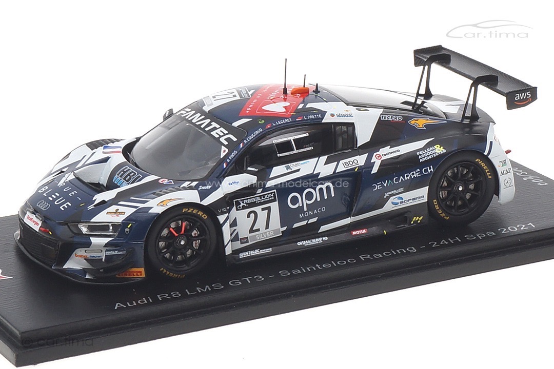 Audi R8 LMS GT3 24h Spa 2021 Cougnaud/Légeret/Prette/Panis Spark 1:43 SB454
