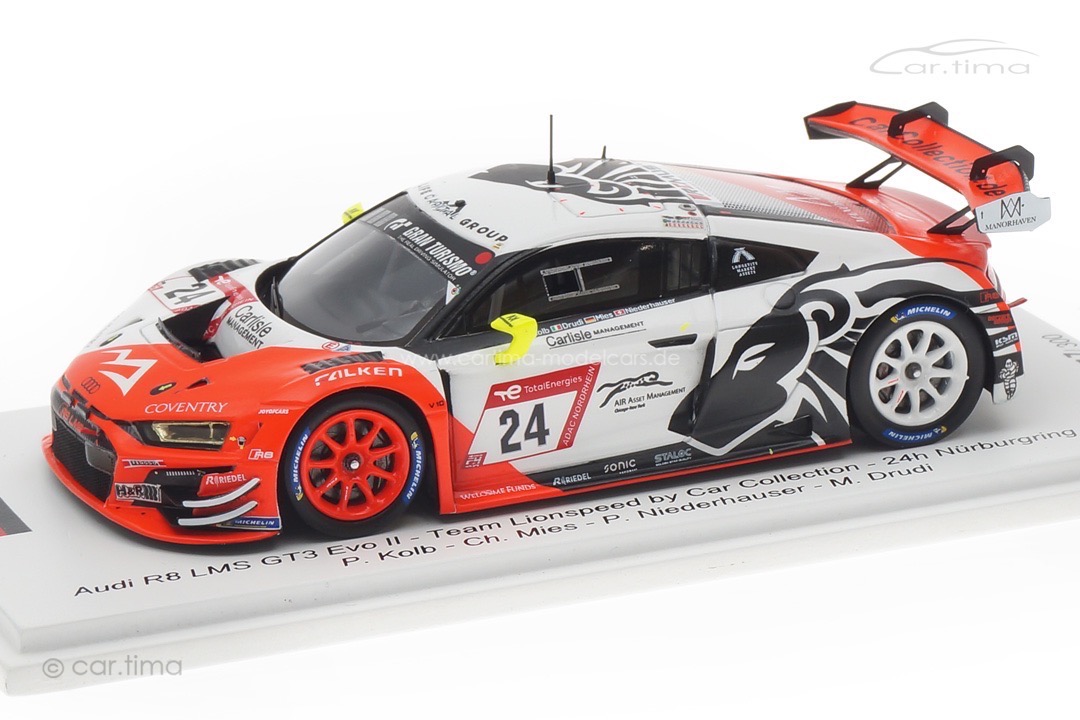 Audi R8 LMS GT3 Evo II 24h Nürburgring 2022 Kolb/Mies/Niederhauser/Drudi Spark 1:43 FF016