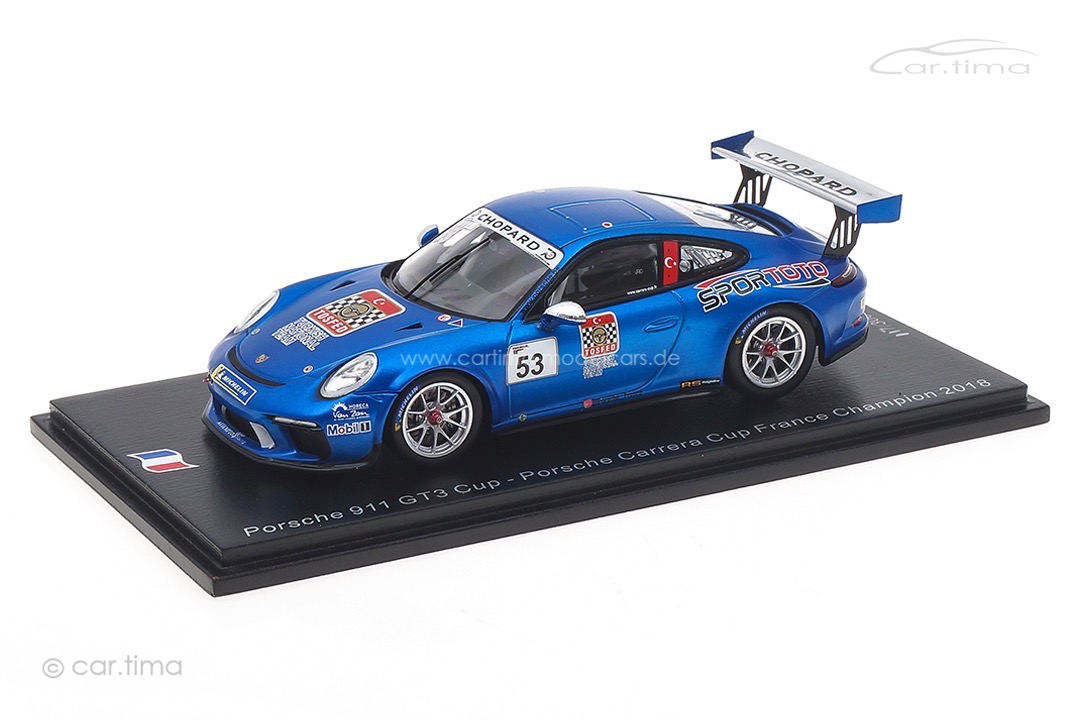 Porsche 911 (991) GT3 Cup Champion Carrera Cup Frankreich 2018 Güven Spark 1:43 SF140