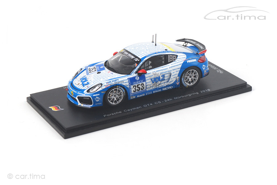 Porsche Cayman GT4 CS 24h Nürburgring 2016 Keilwerth/Wawer Spark 1:43 SG259