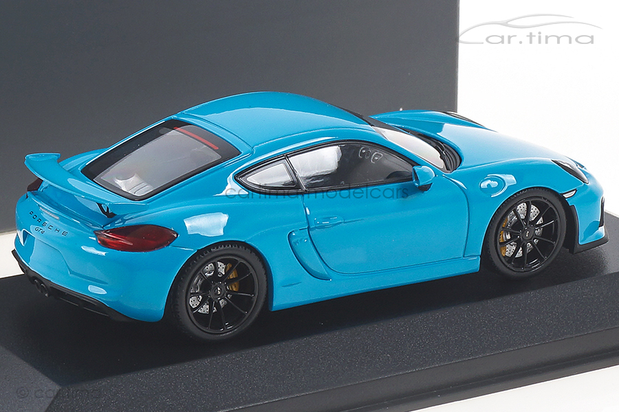 Porsche Cayman GT4 - Rivierablau / Rad schwarz - Minichamps - car.tima CUSTOMIZED