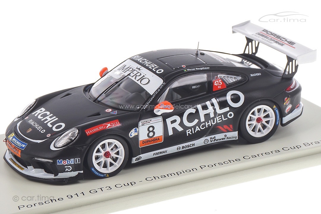 Porsche 911 GT3 Cup Champion Carrera Cup Brasilien 2018 Werner Neugebauer Spark 1:43 S8502