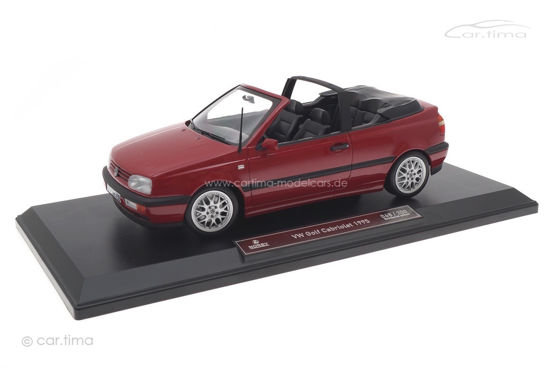 VW Volkswagen Golf III Cabriolet 1995 dunkelrot met. Norev 1:18 188469