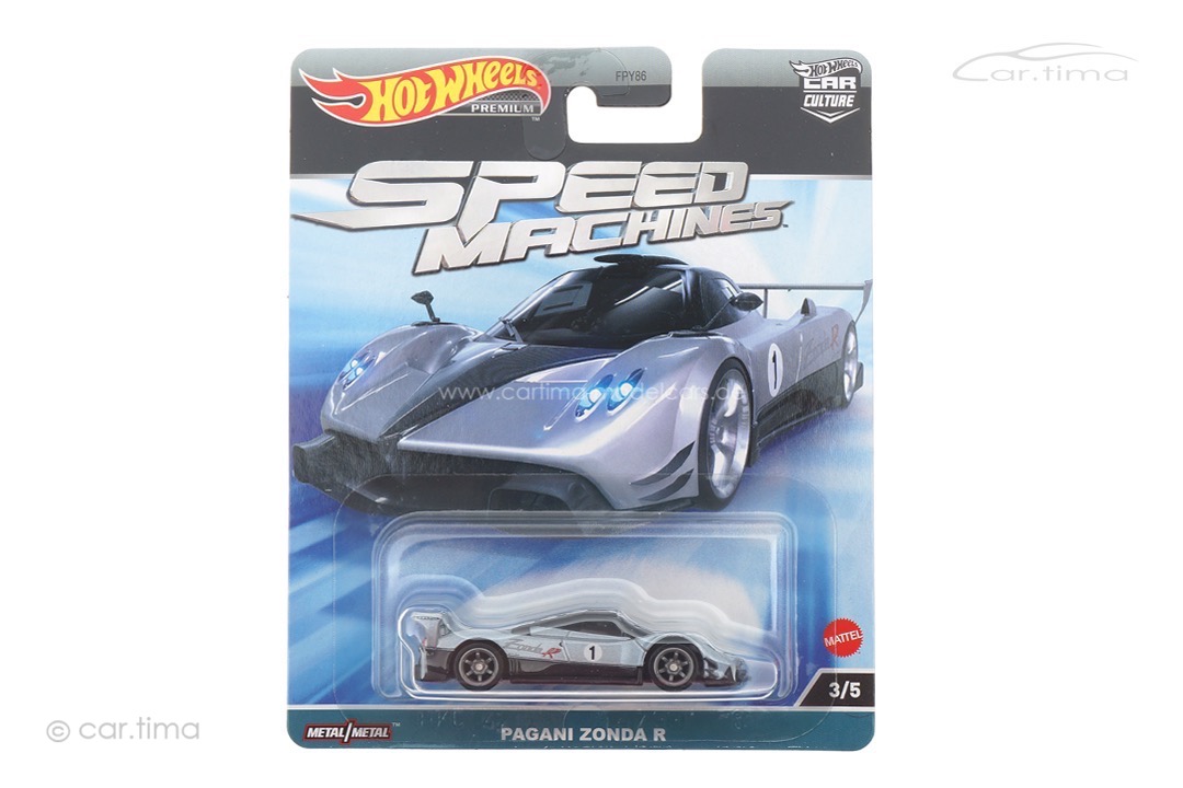 Pagani Zonda R silber/schwarz Speed Machines 3/5 Real Riders Hot Wheels 1:64 FPY86-HKC42