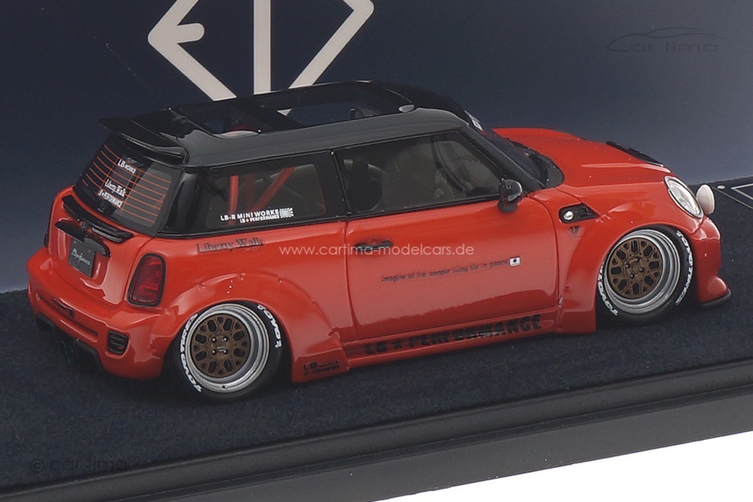 LB Nation Mini Cooper (R56) orange/schwarz Engup Models 1:43 343356-SO
