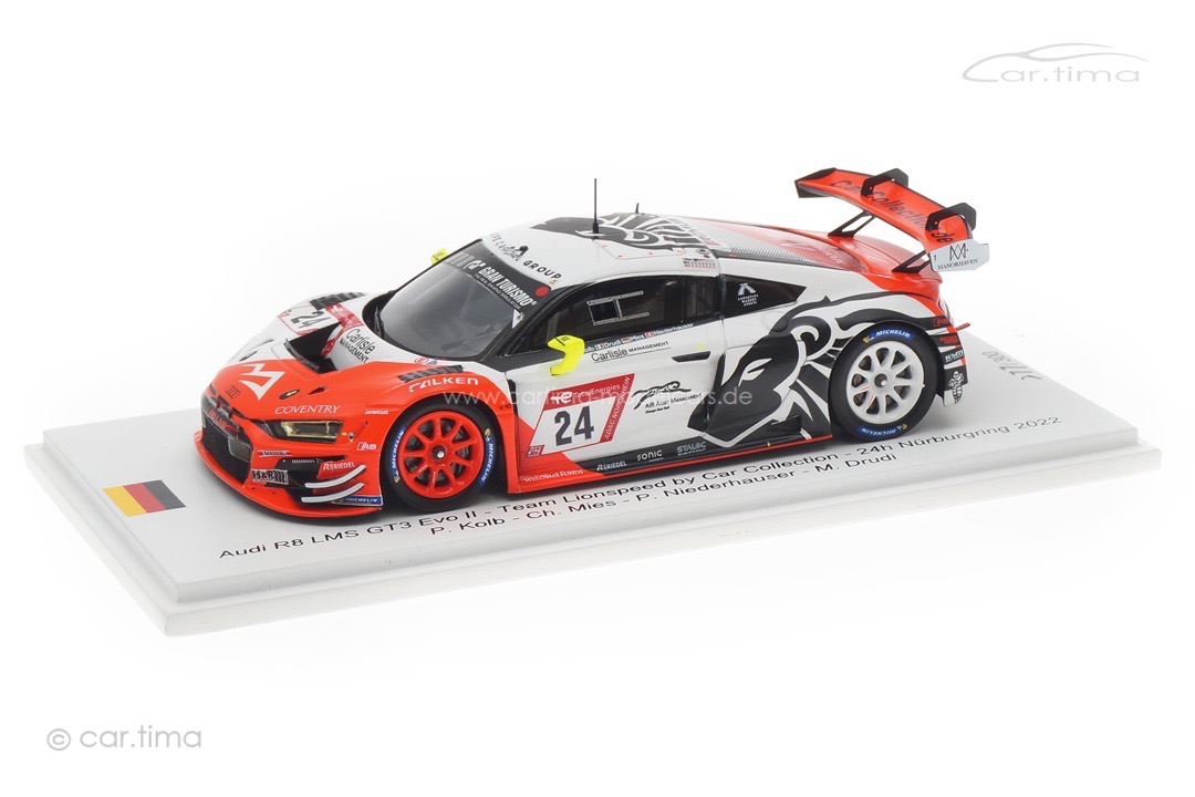 Audi R8 LMS GT3 Evo II 24h Nürburgring 2022 Kolb/Mies/Niederhauser/Drudi Spark 1:43 FF016