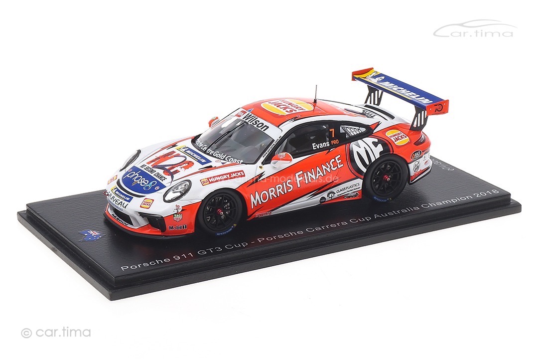 Porsche 911 (991) GT3 Cup Champion Carrera Cup Australien 2018 Evans Spark 1:43 AS032
