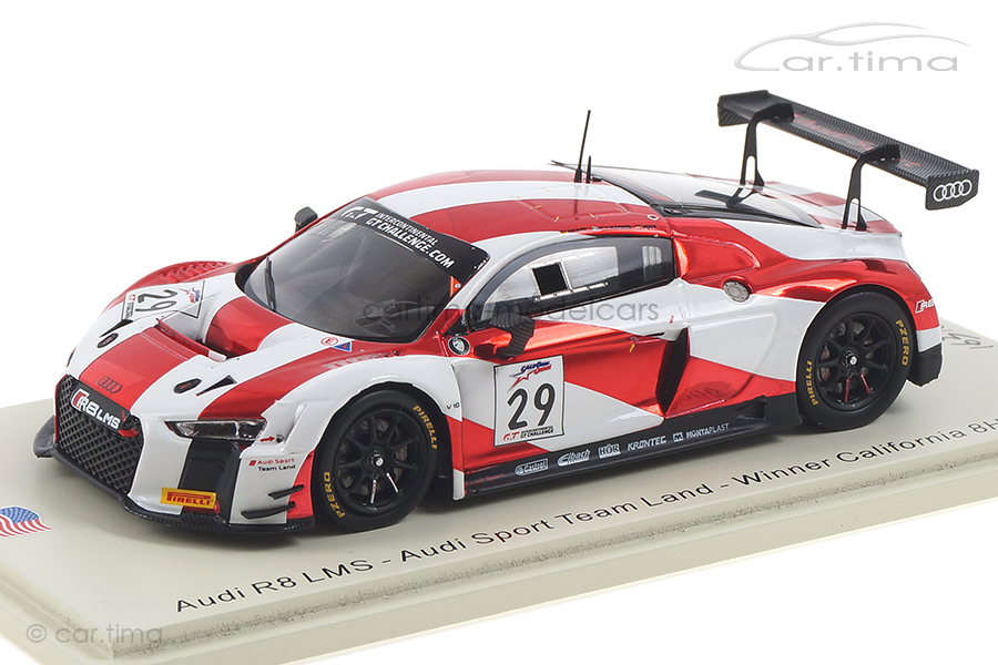 Audi R8 LMS Winner 8h California 2018 Mies/Haase/van der Linde Spark 1:43 US082