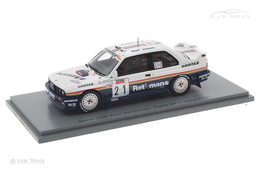 BMW E30 Tour de Corse Rallye de France 1989 Bernardini/Bernardini Spark 1:43 S8485