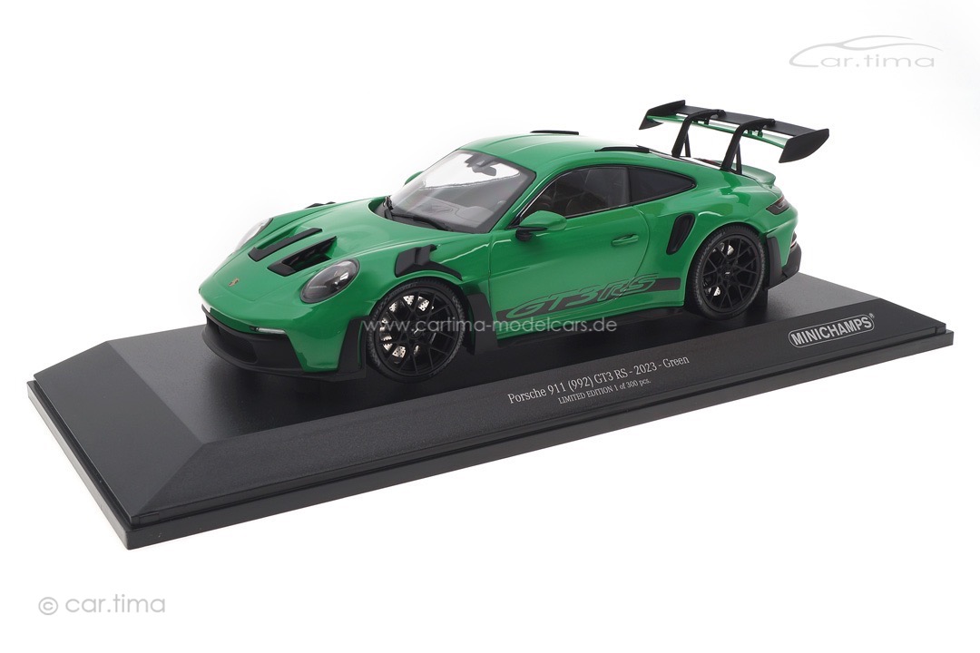 Porsche 911 (992) GT3 RS Pythongrün/Rad schwarz Minichamps 1:18 153062236