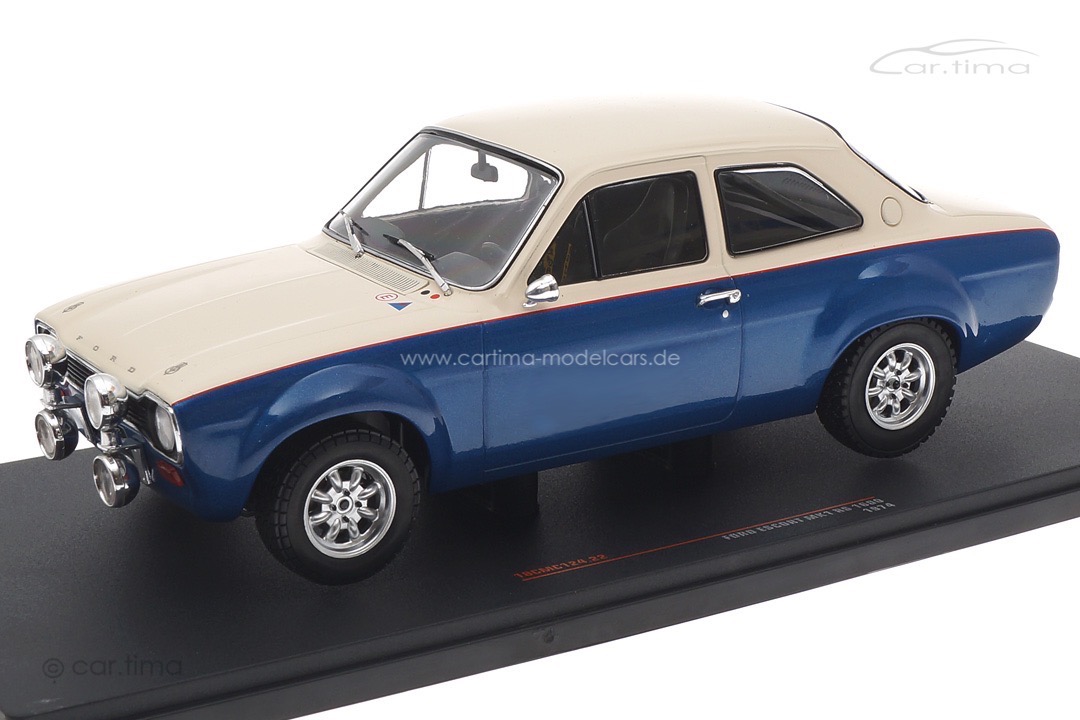 Ford Escort MK1 RS 1600 1974 weiss/met. blau IXO Models 1:18 18CMC124.22