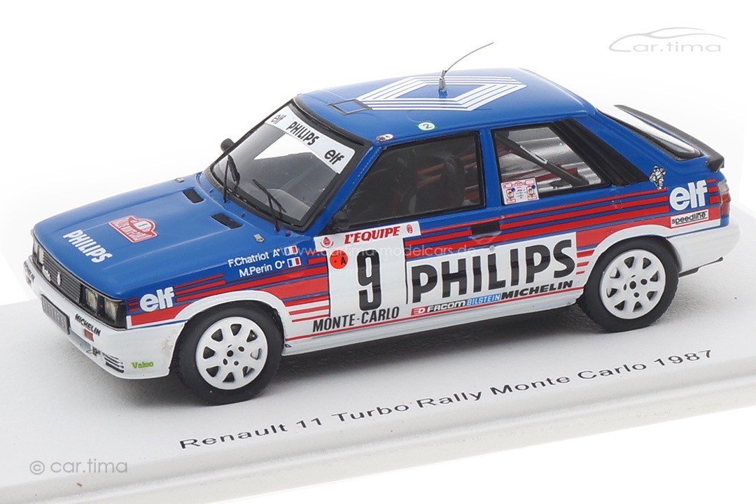 Renault 11 Turbo Rallye Monte Carlo 1987 Chatriot/Périn Spark 1:43 S5569
