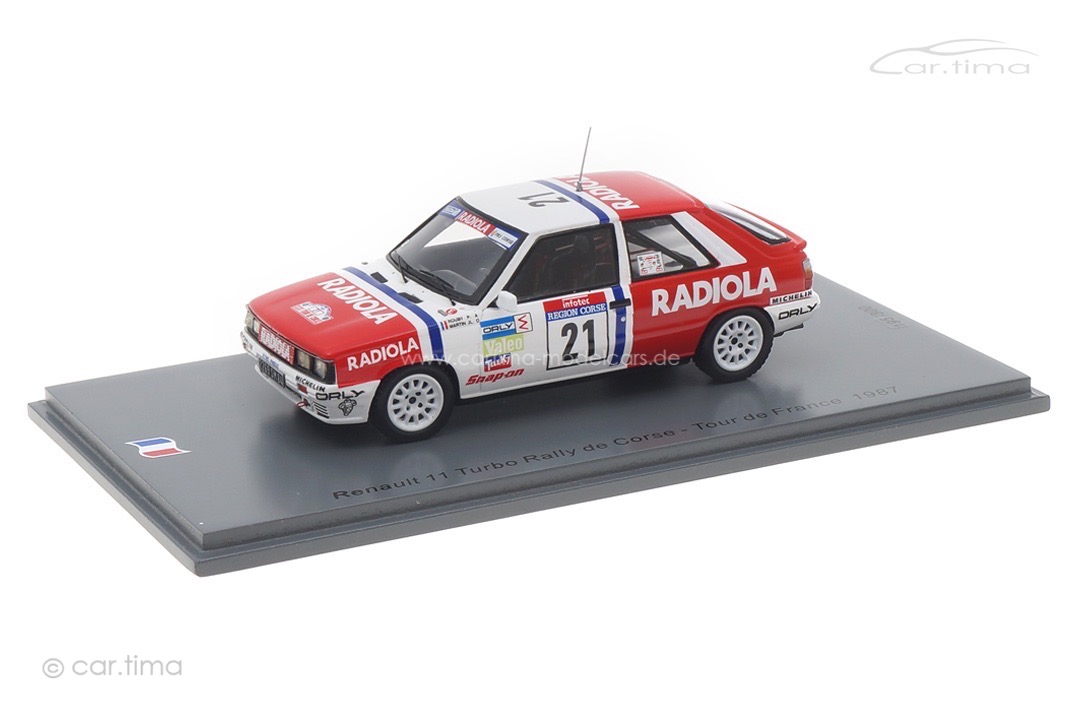 Renault 11 Turbo Tour de Corse 1987 Rouby/Martin Spark 1:43 SF146