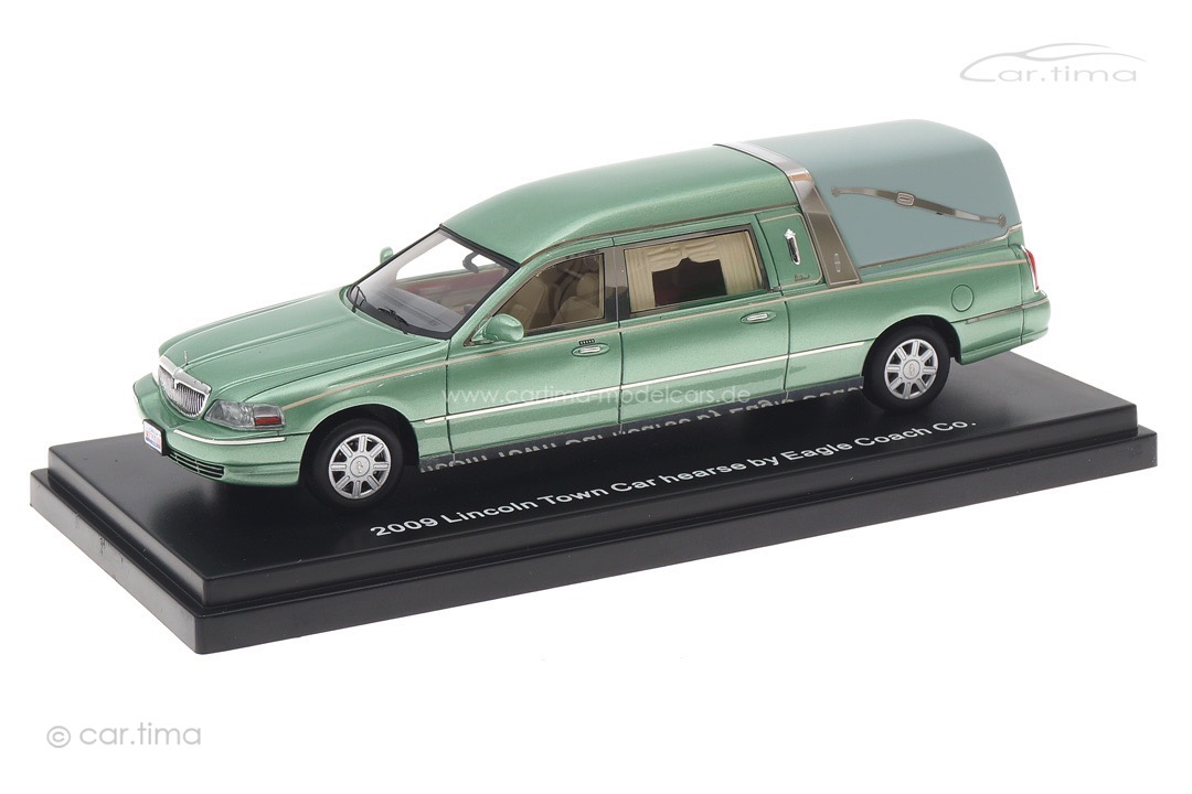 Lincoln Town Car Hearse by Eagle Coach Co. 2009 grün Esval Models 1:43 EMUS43022A
