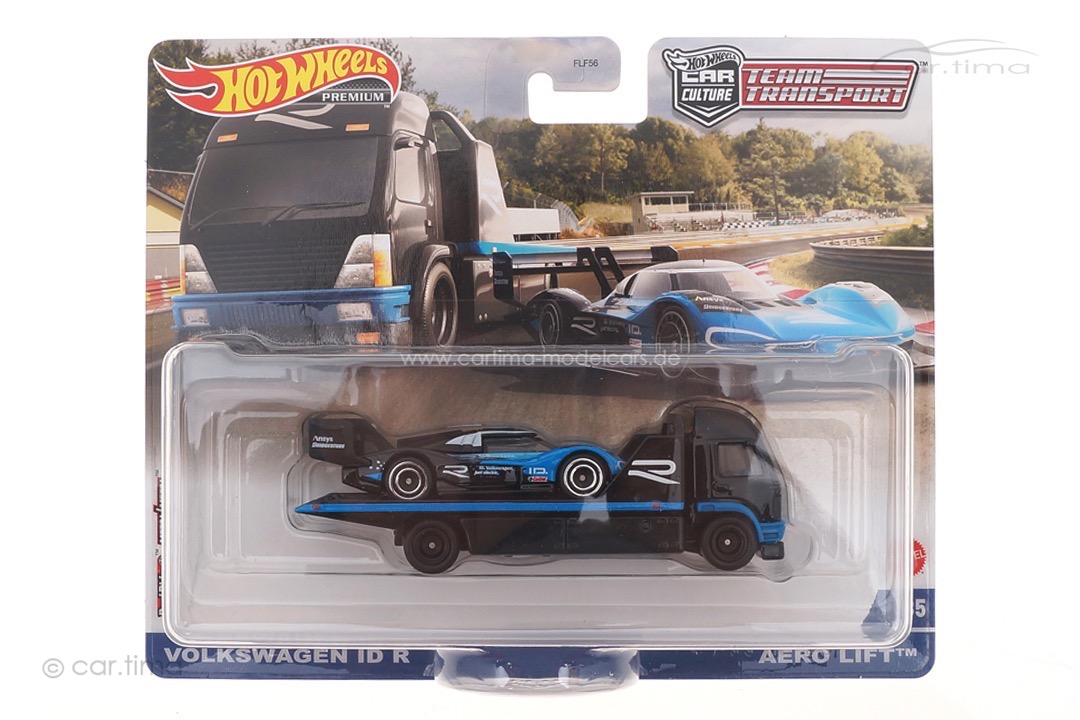 Team Transport Volkswagen ID R/Aero Lift #35 Real Riders Hot Wheels 1:64 FLF56-GRK69
