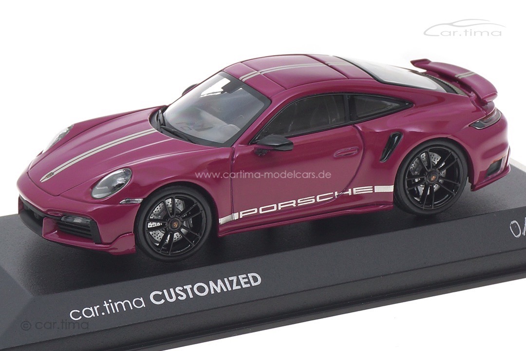 Porsche 911 (992) Turbo S Sternrubin/Rad schwarz Minichamps car.tima CUSTOMIZED 1:43