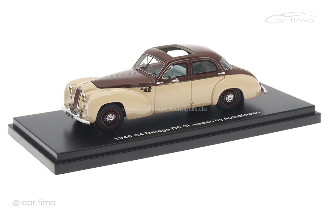 Delage D6-3L sedan by Autobineau beige/braun Esval Models 1:43 EMEU43029B