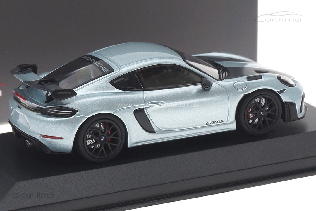 Porsche 718 Cayman GT4 RS Azzuro Thetys/Rad schwarz Minichamps car.tima CUSTOMIZED 1:43