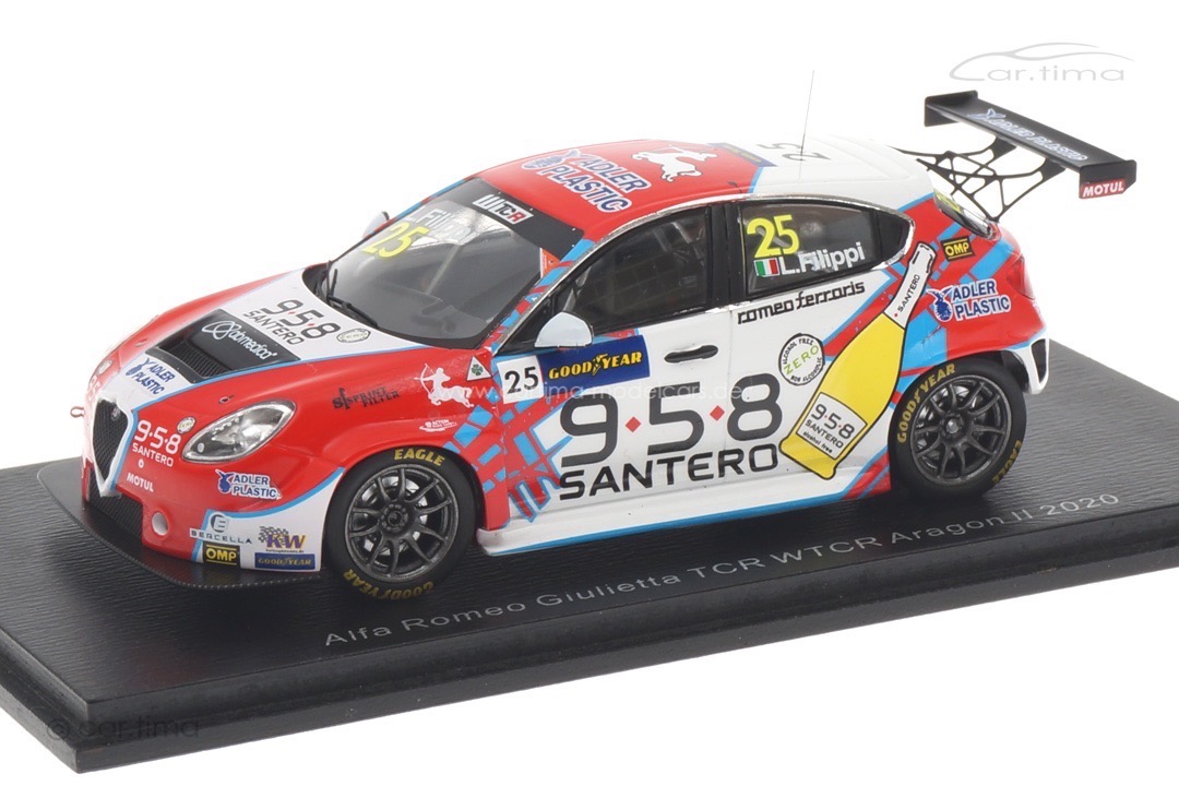 Alfa Romeo Giulietta TCR Race 2 WTCR 2020 Aragon II Luca Filippi Spark 1:43 S8972