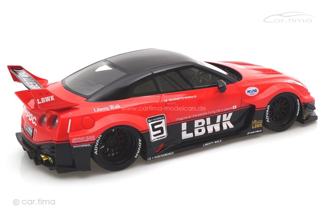 NISSAN 35GT-RR LB-Silhouette Works GT Ver.1 rot/schwarz TopSpeed 1:18 TS0354