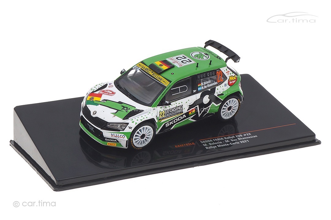 Skoda Fabia Rally2 Evo Rallye Monte Carlo 2021 Bulacia/Der Ohannesian IXO 1:43 RAM789LQ